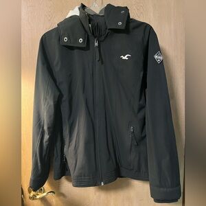 Hollister All-Weather Collection Stretch Women’s medium Black Hooded Coat